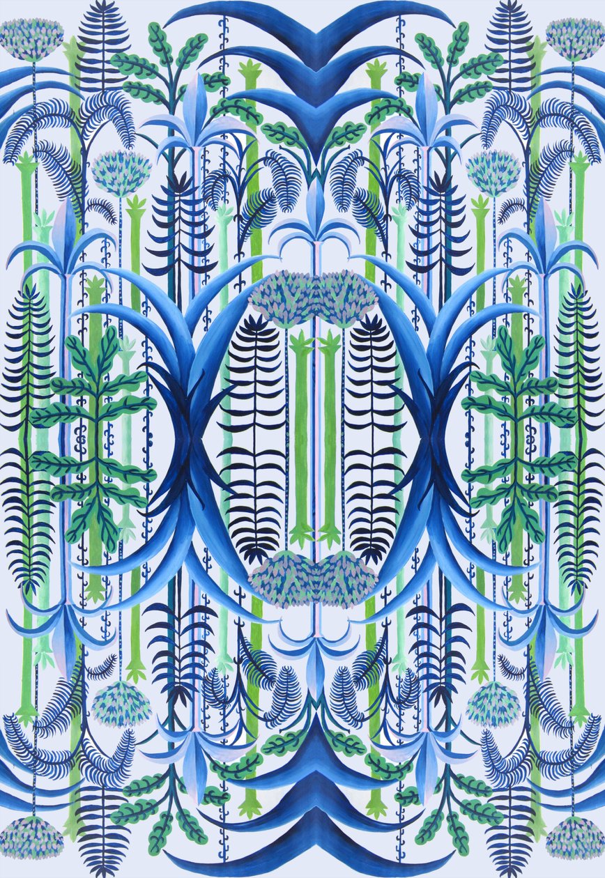 Tapeter, 2016 (akryl på papper) av Charlotte Orr