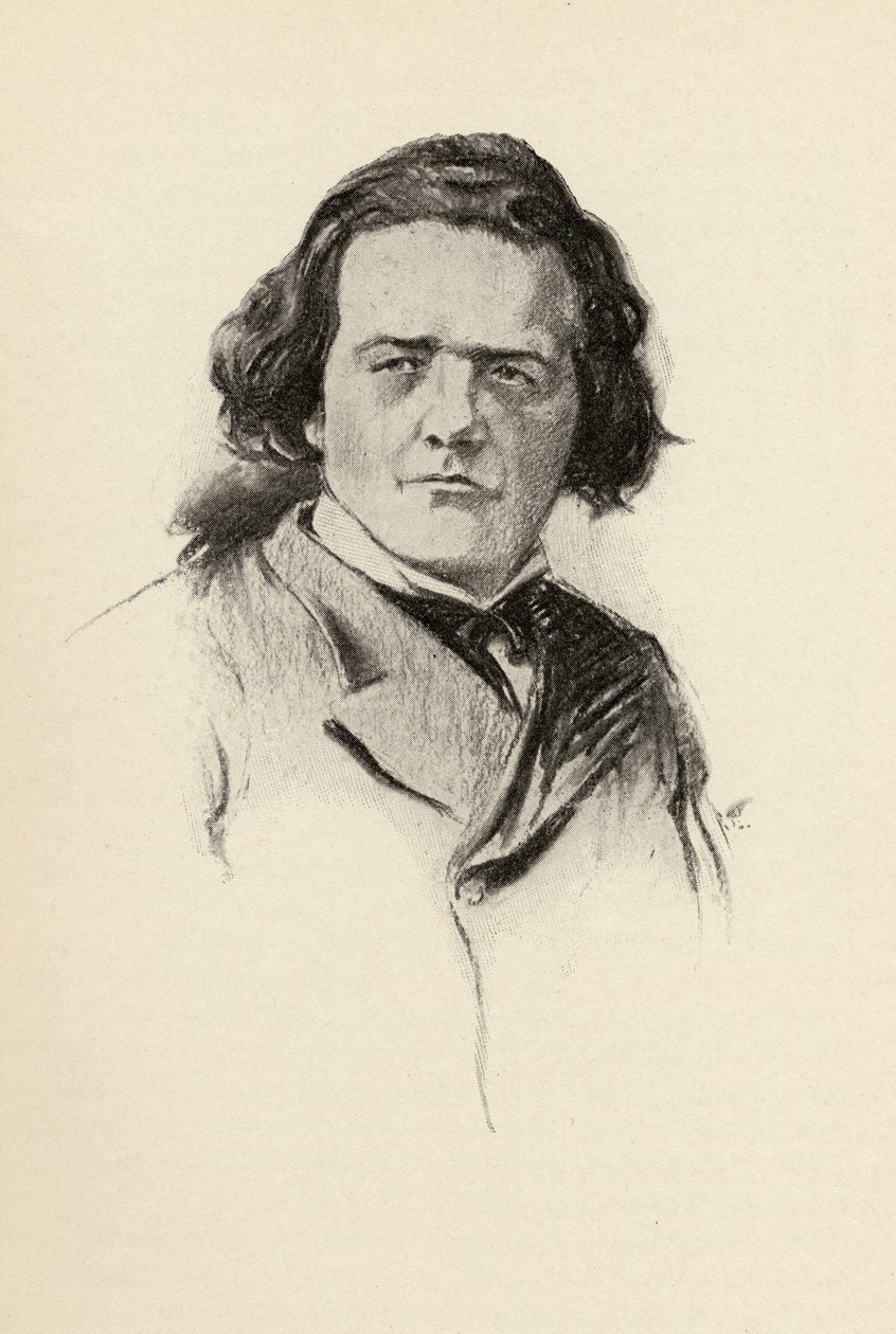 Anton Rubenstein (1830-94) illustration från "The Lure of Music" av Olin Downes 1922 av Chase Emerson