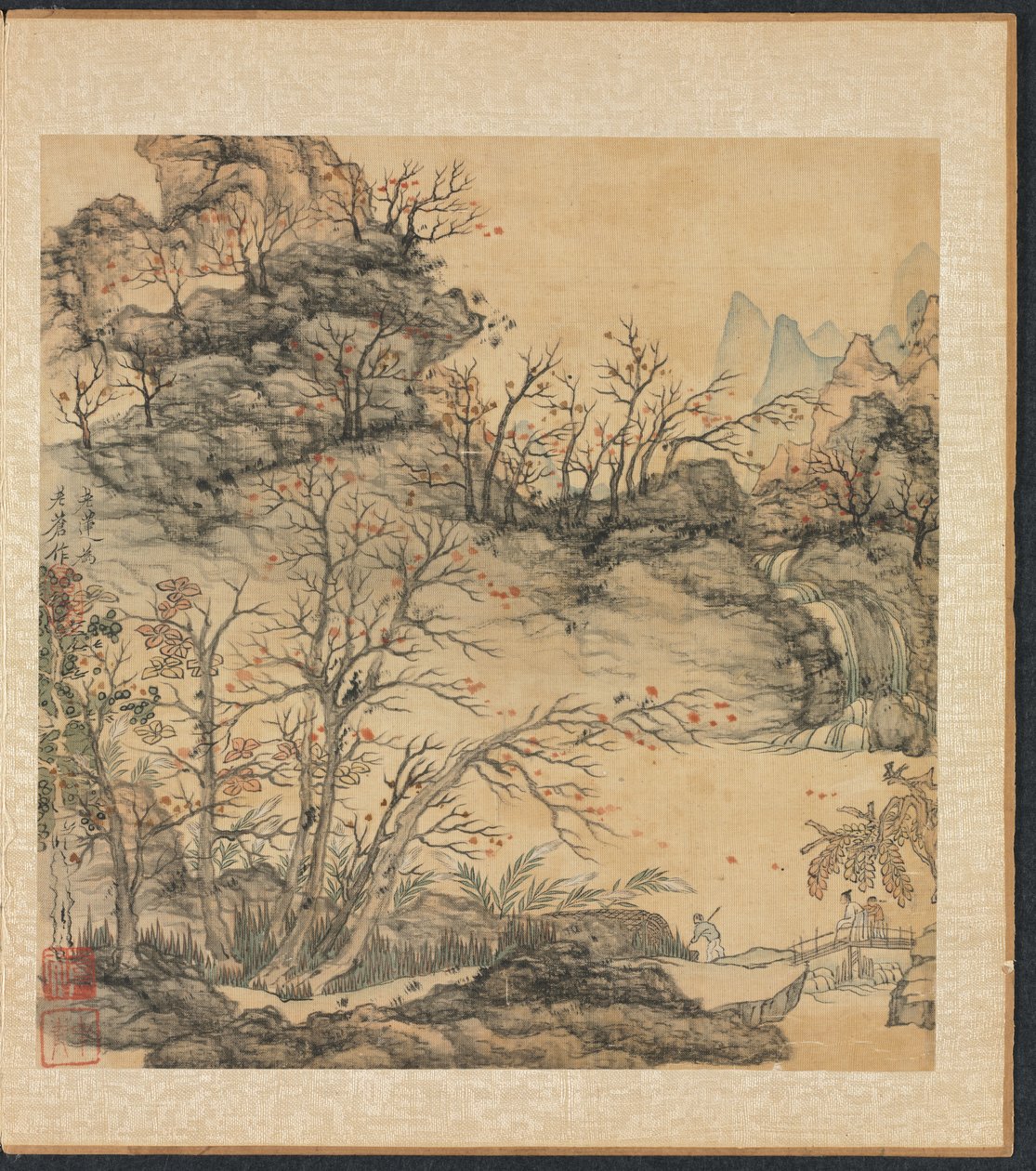 Målningar efter forntida mästare: Höstlandskap, 1598-1652. av Chen Hongshou