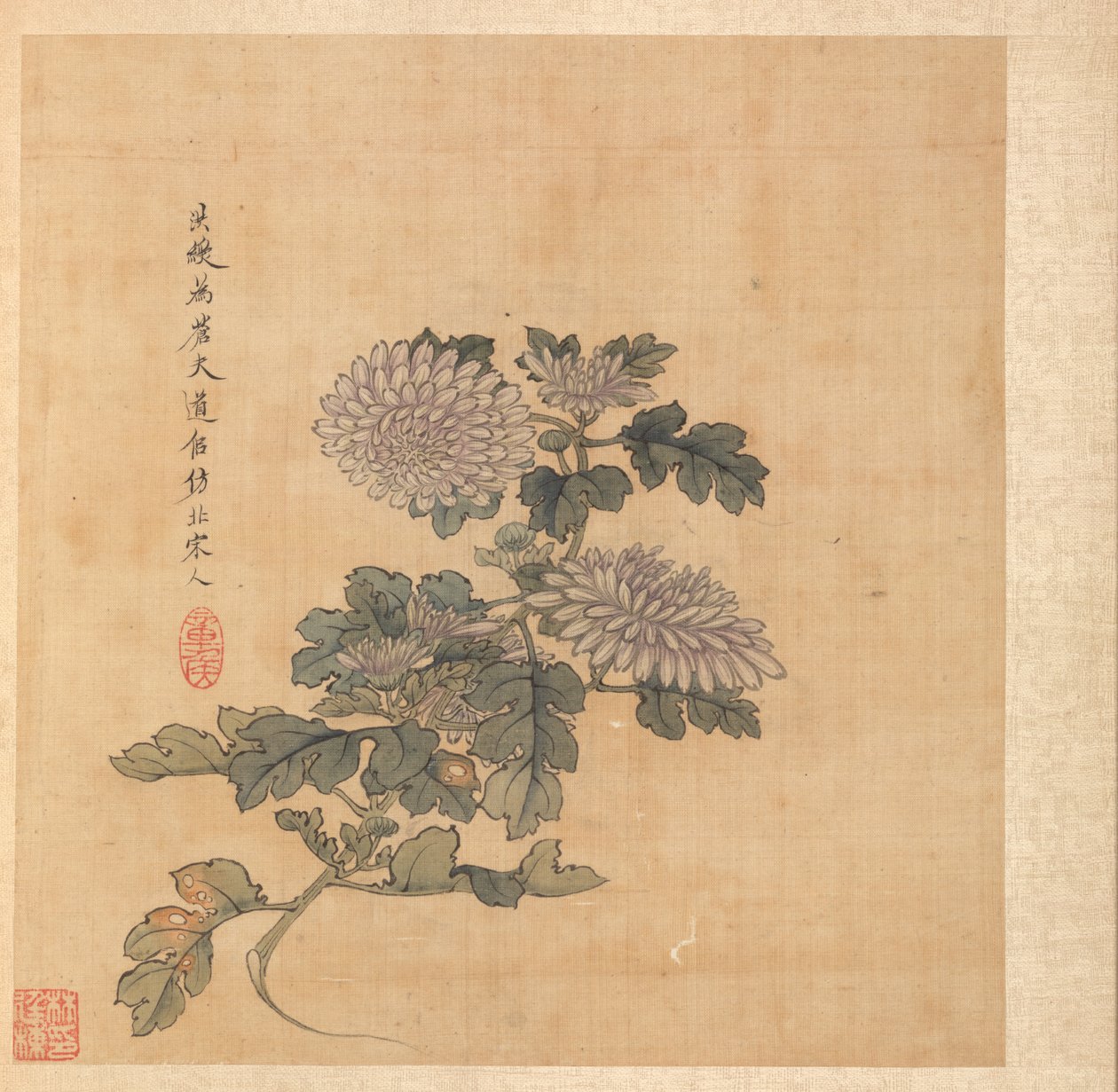 Målningar efter forntida mästare: Krysantemum, 1598-1652. av Chen Hongshou