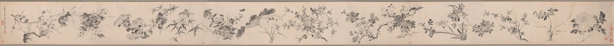De fyra årstidernas blommor 四季花卉圖 av Chen Jiayan