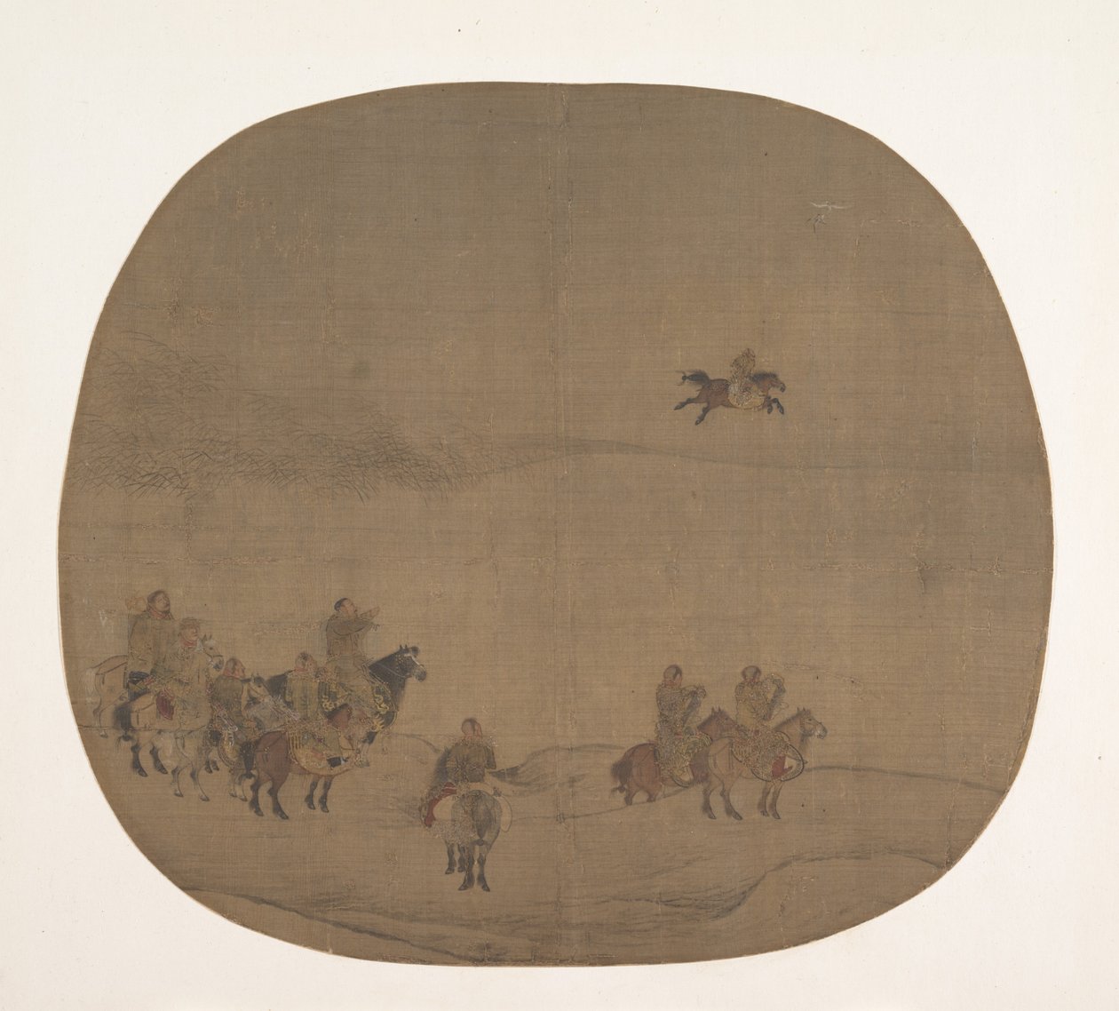 Nomader som jagar med falkar, tidigt 1200-tal. av Chen Juzhong