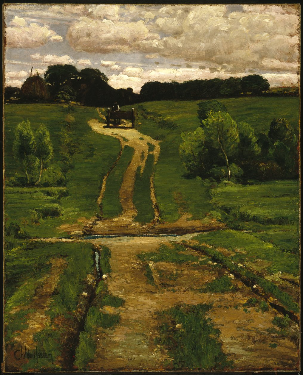 En bakväg av Childe Frederick Hassam