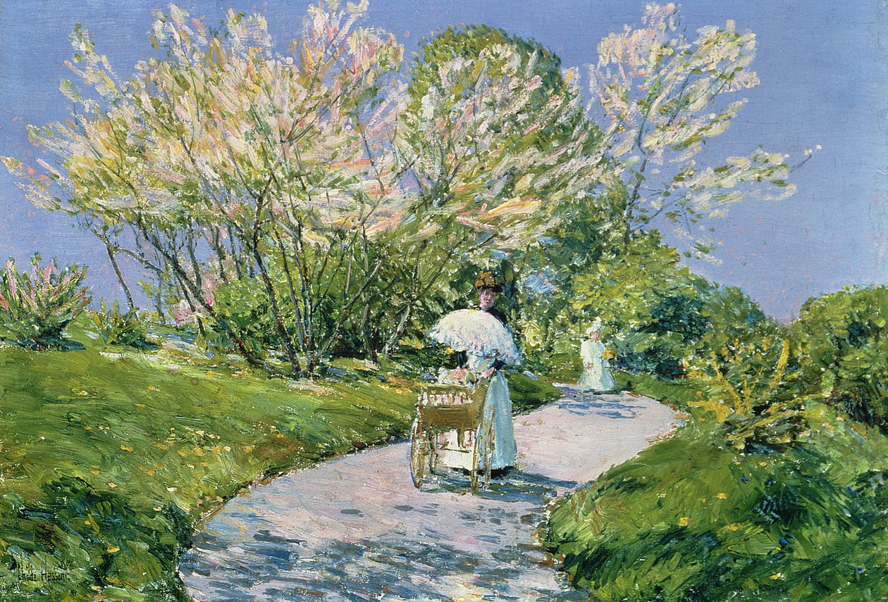 A Walk in the Park (olja) av Childe Frederick Hassam