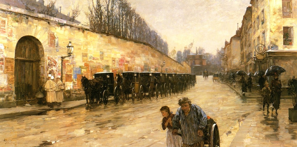 Hyttstation, Rue Bonaparte, Paris av Childe Frederick Hassam
