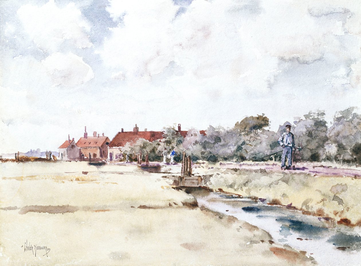 Kanalscen av Childe Frederick Hassam
