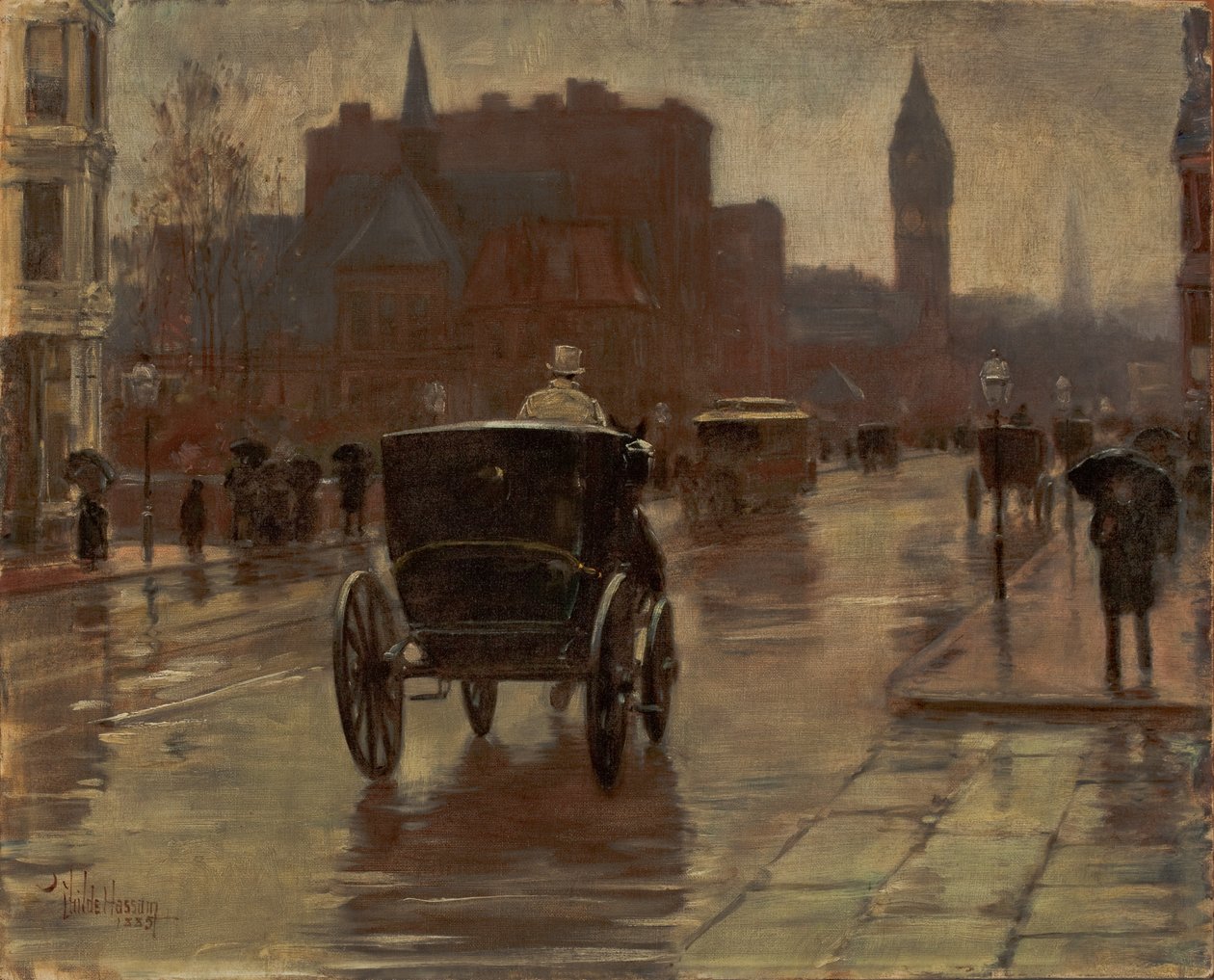 Columbus Avenue, regnig dag av Childe Frederick Hassam