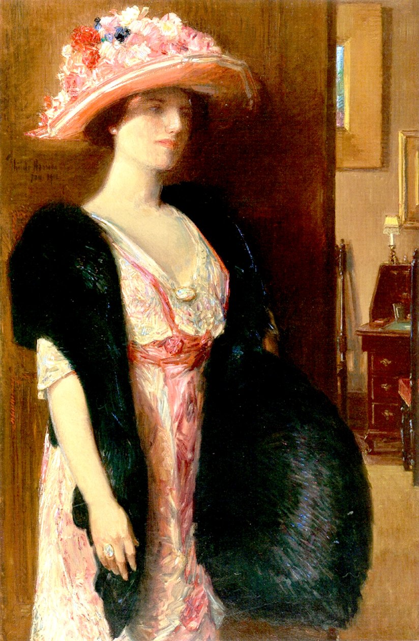 Fire Opals (olja på duk) av Childe Frederick Hassam