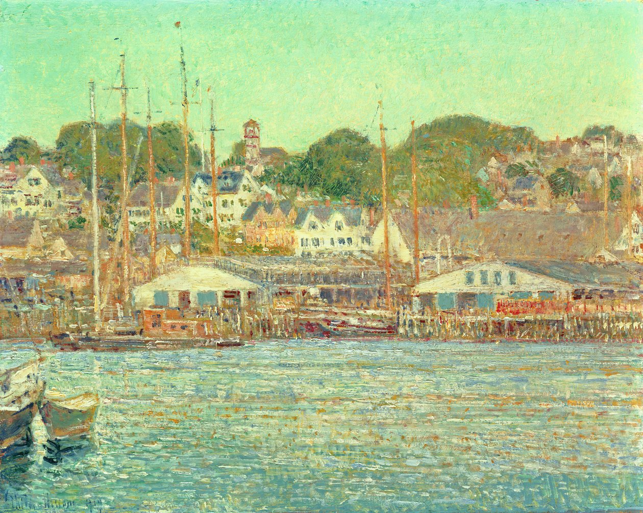 Gloucesters hamn av Childe Frederick Hassam