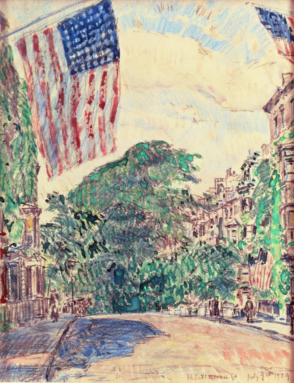 Mount Vernon Street, Boston av Childe Frederick Hassam