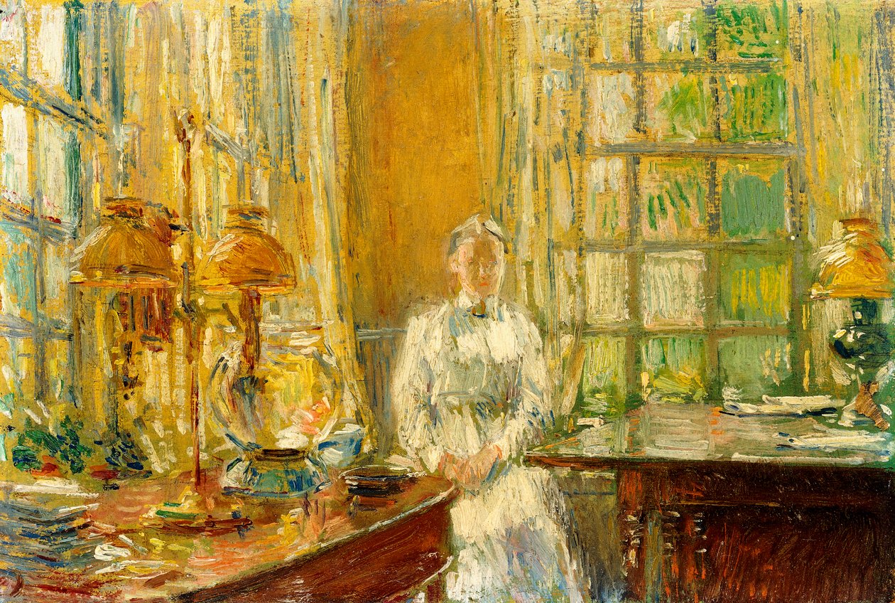 Mrs Holley från Cos Cob av Childe Frederick Hassam
