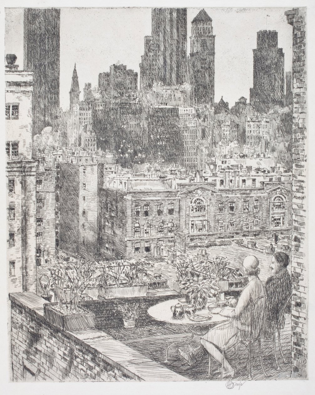 New York vår av Childe Frederick Hassam