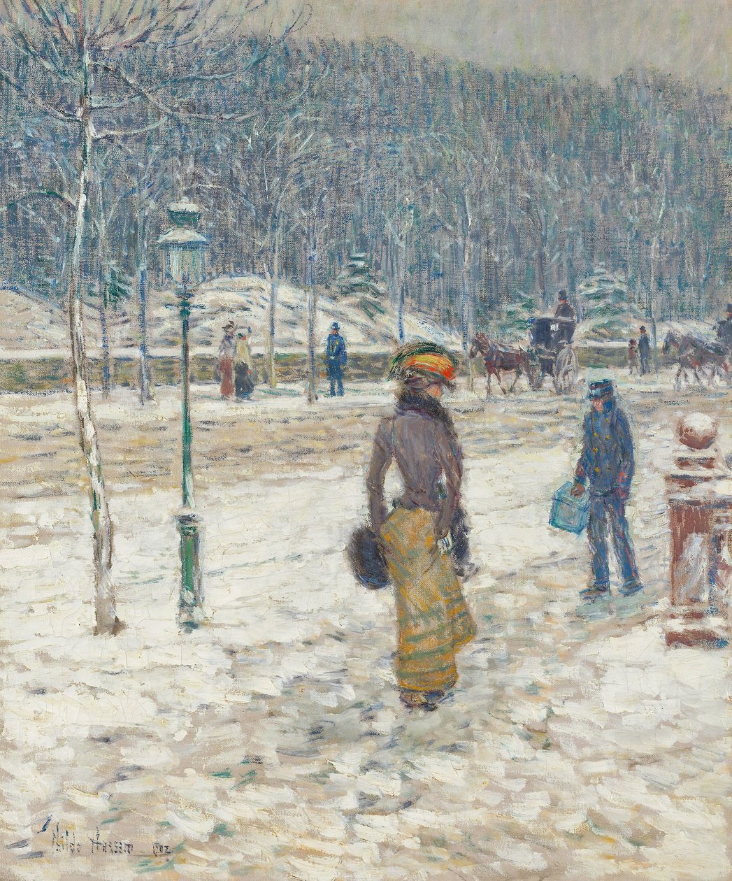 New York Street av Childe Frederick Hassam