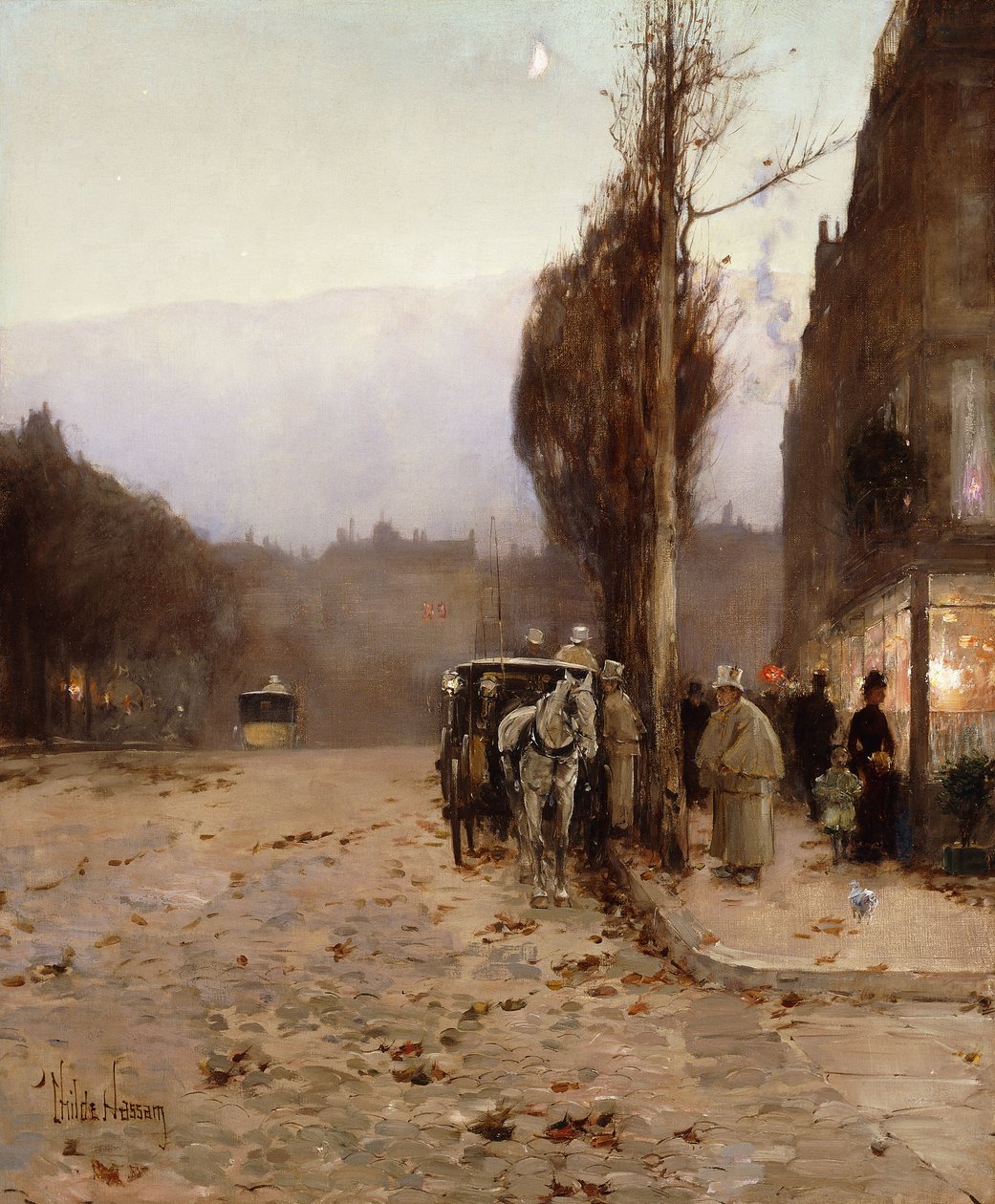 Paris vid skymningen av Childe Frederick Hassam