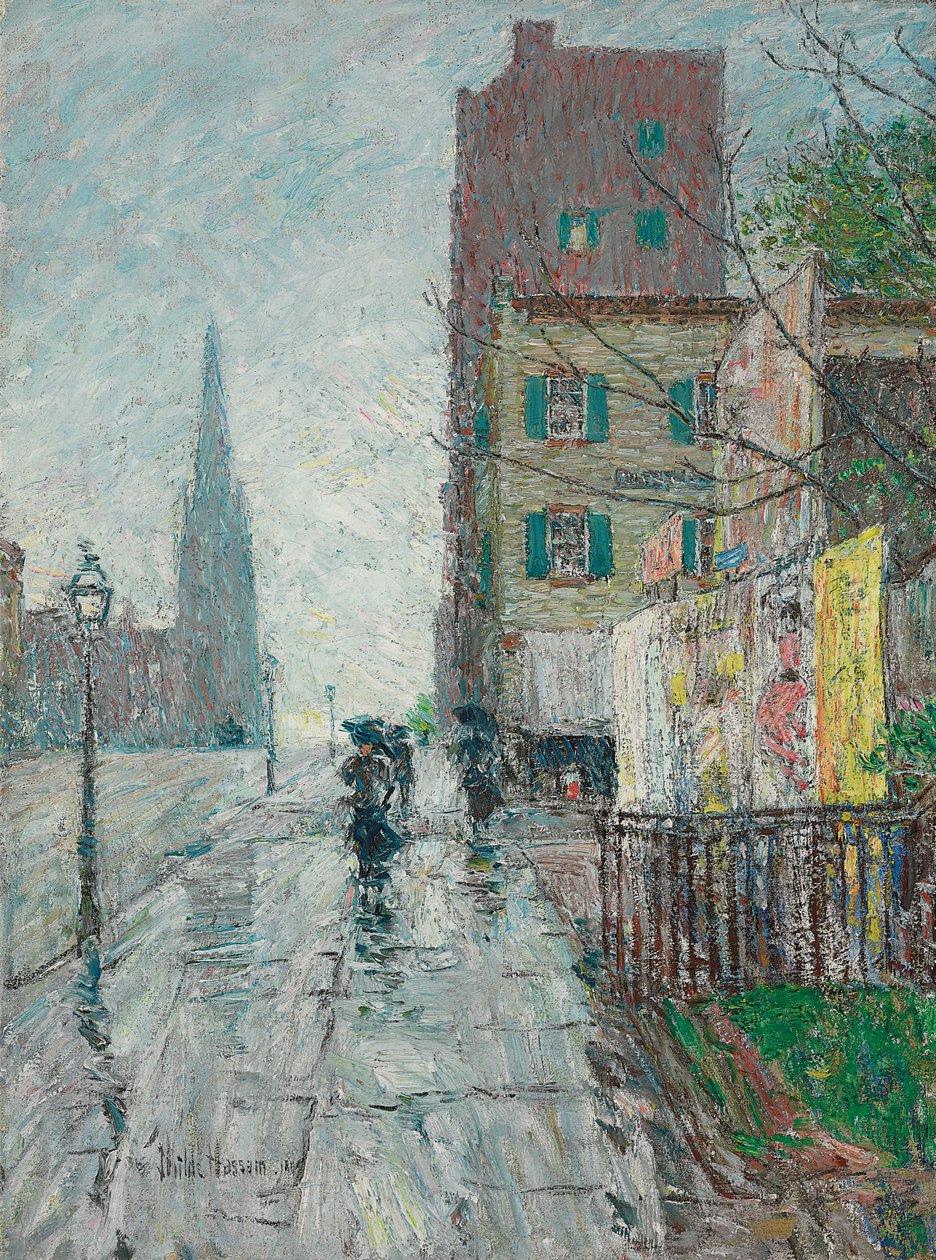 Regnig dag av Childe Frederick Hassam