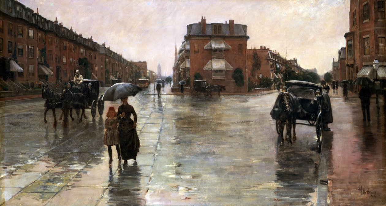 Regnig dag, Boston av Childe Frederick Hassam