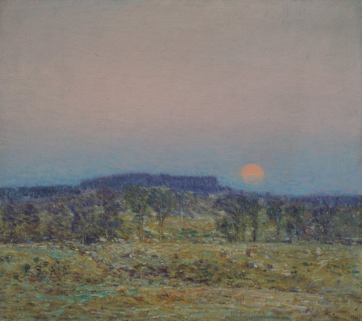 September Månuppgång av Childe Frederick Hassam