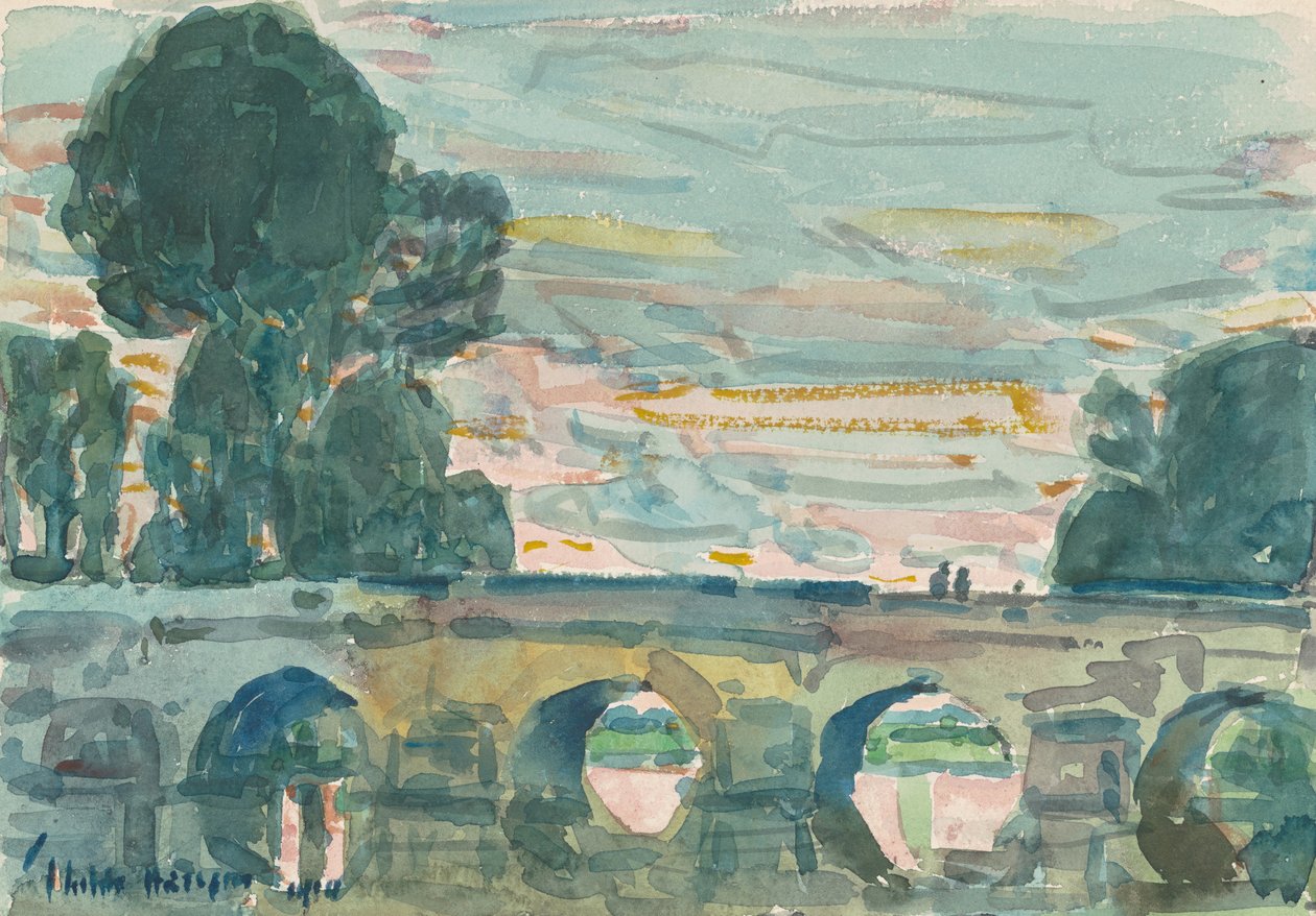 Bron vid Grez av Childe Frederick Hassam