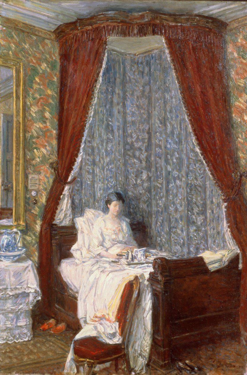 Den franska frukosten av Childe Frederick Hassam