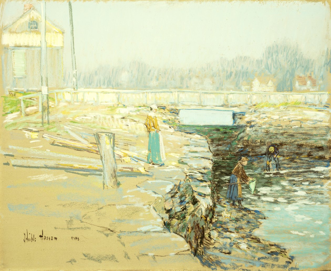 The Mill Dam, Cos Cob av Childe Frederick Hassam
