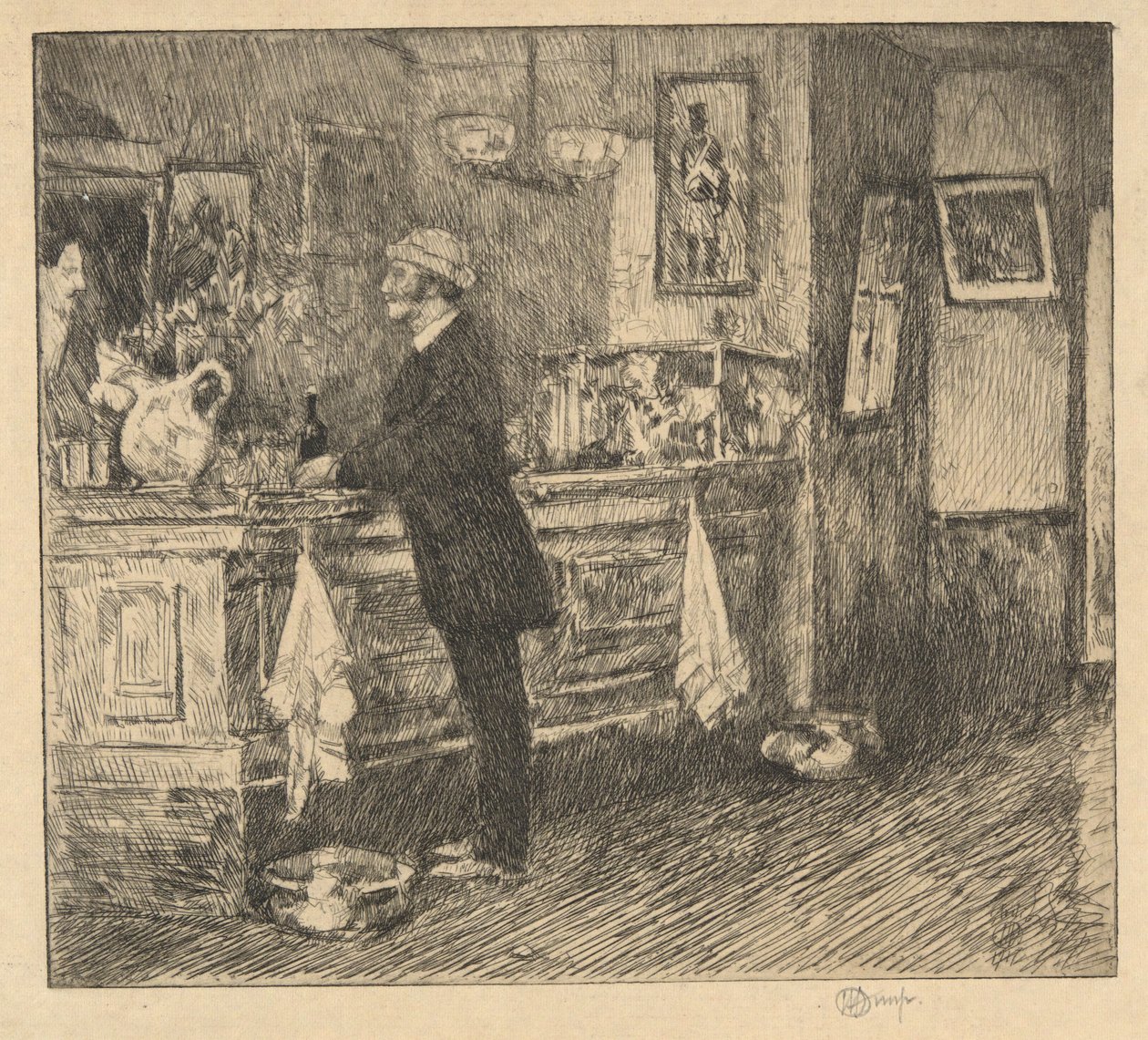 Ett New England Barroom av Childe Hassam
