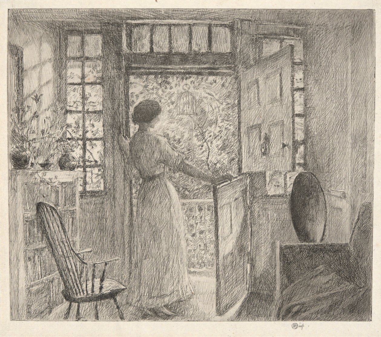Holländsk dörr av Childe Hassam