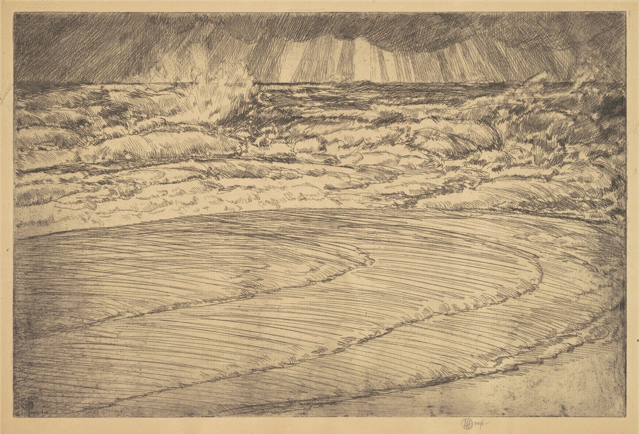 Heavy Surf, High Tide, Easthampton av Childe Hassam