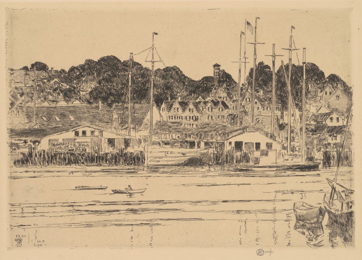 Inner Harbor, Gloucester av Childe Hassam