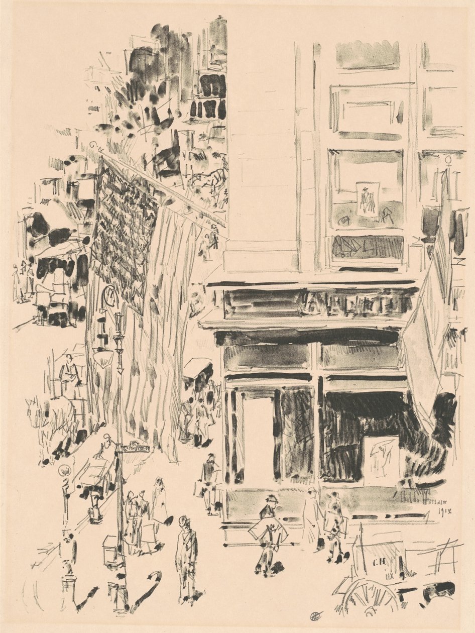 Lafayette Street av Childe Hassam
