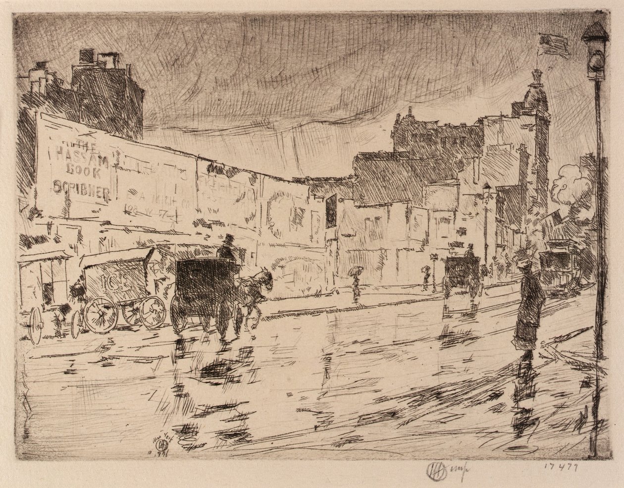 The Billboards, New York av Childe Hassam