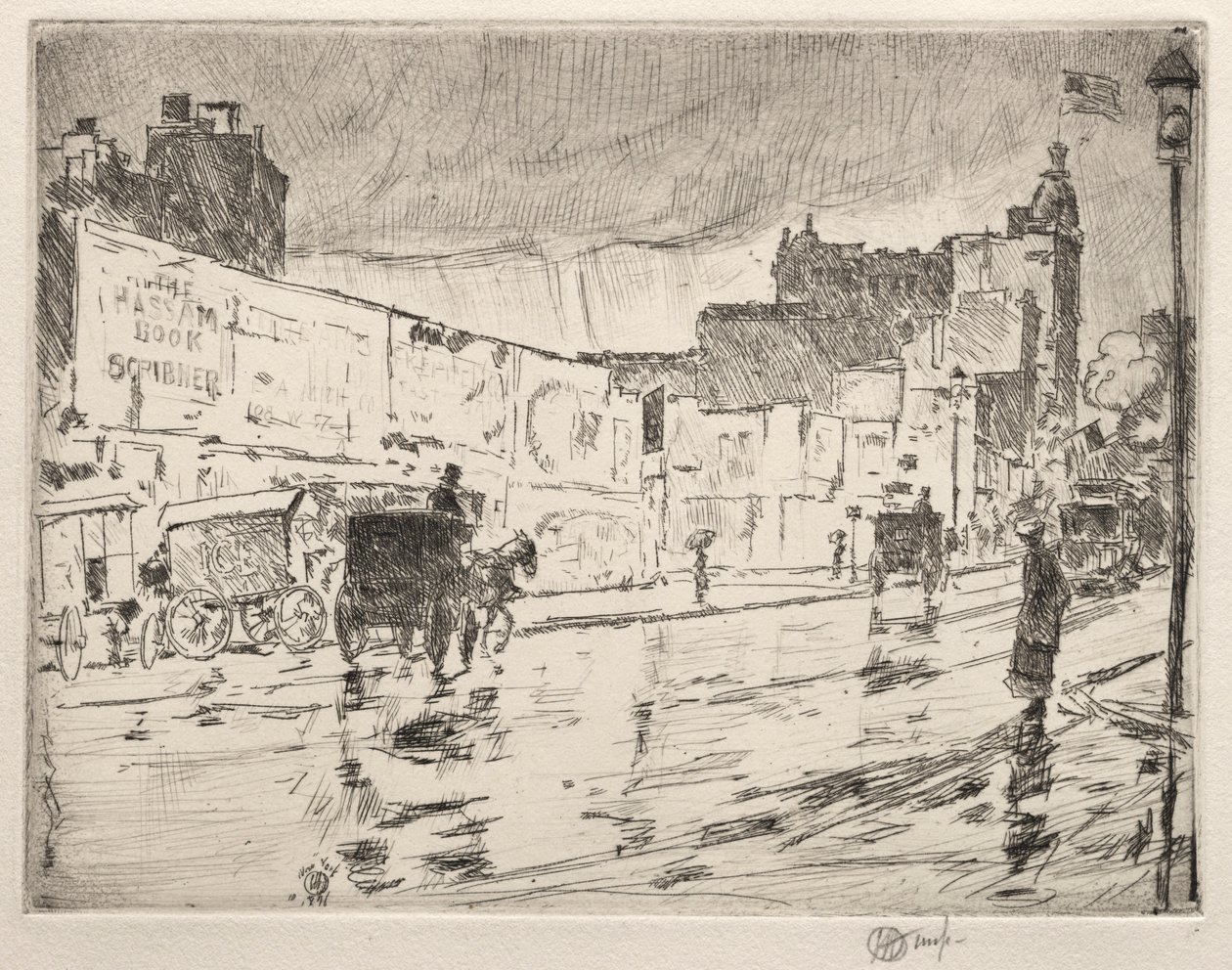The Billboards, New York, 1896. av Childe Hassam