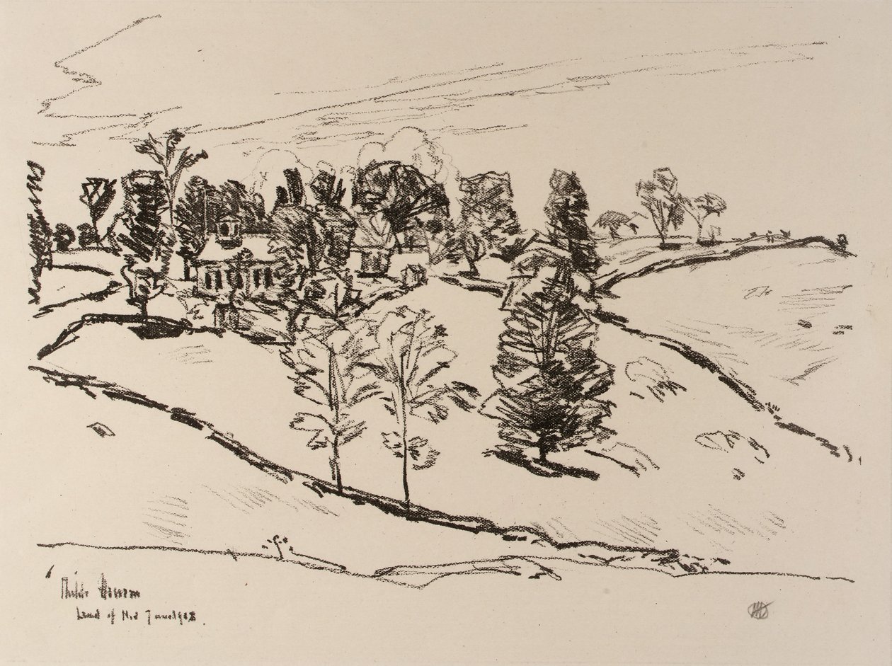 Det lilla skolhuset, Land of Nod av Childe Hassam