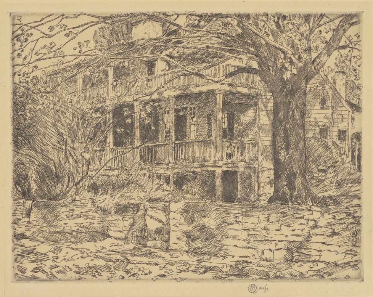 Det gamla huset, Cos Cob av Childe Hassam