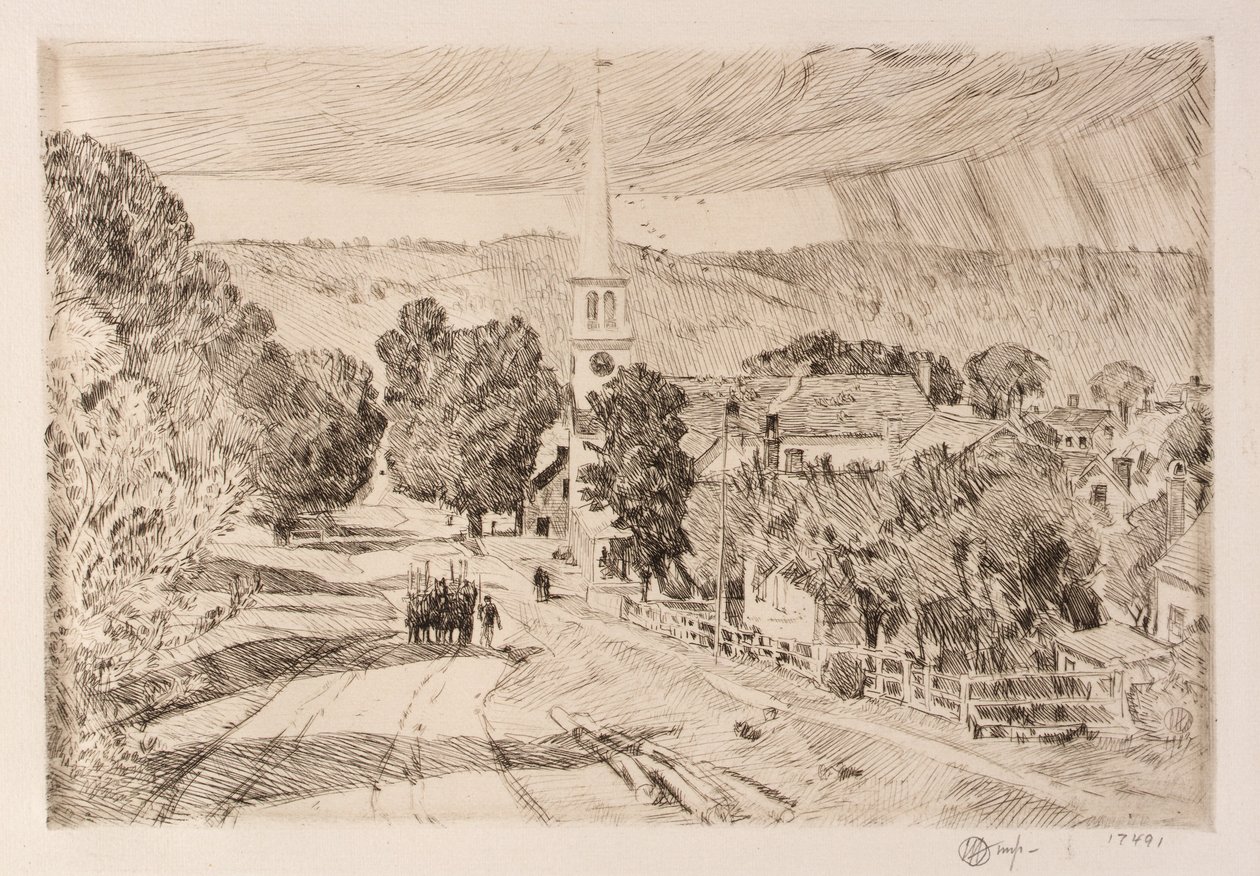 The Vermont Village (Peacham) av Childe Hassam