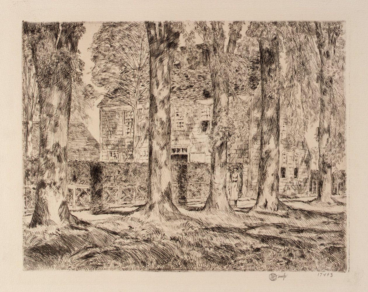 The Village Elms, Easthampton av Childe Hassam