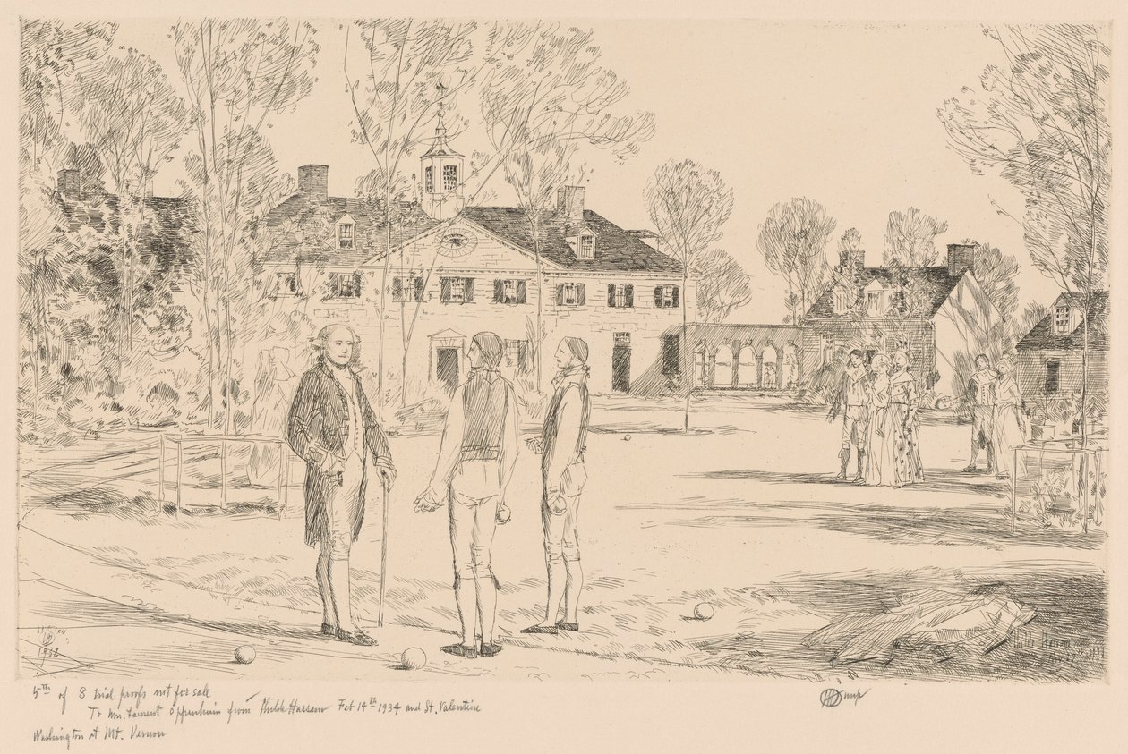 Washington vid Mount Vernon av Childe Hassam