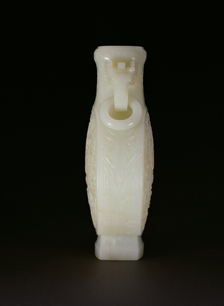 Imperial Moon Flask, Qianlong Period (1736-95) (jade) (se även 193796) av Chinese School