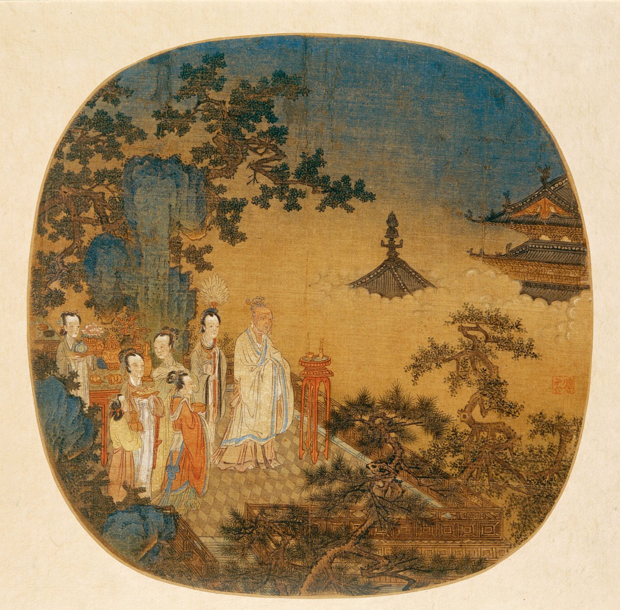 Rökelseceremoni, 1300-talet. av Chinese Master.