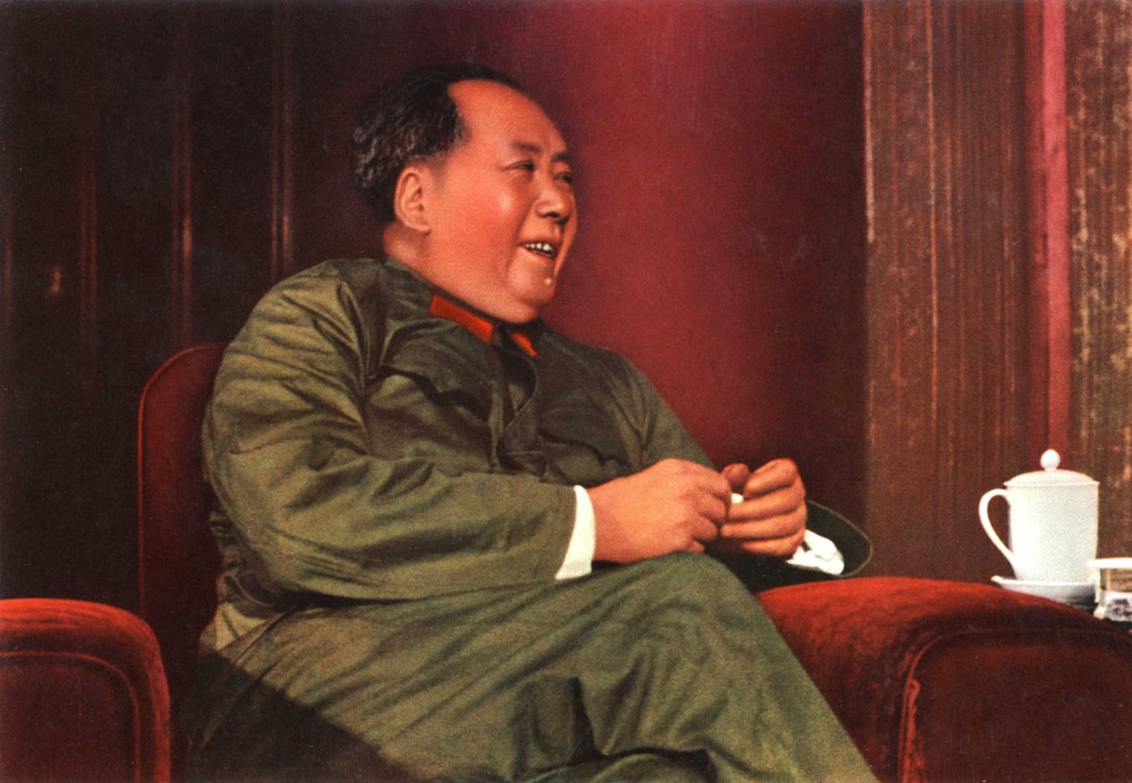 Porträtt av Mao Zedong av Chinese Photographer