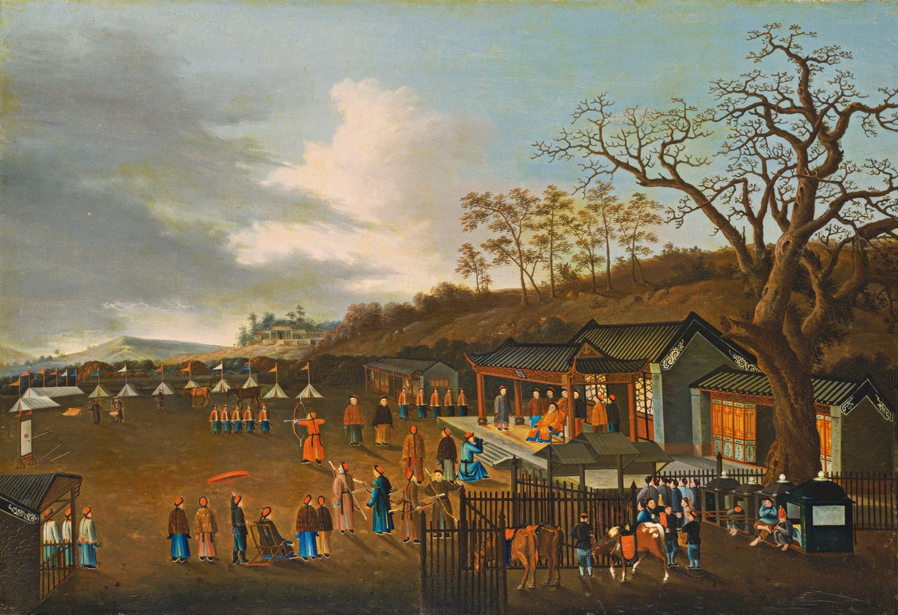 Bågskyttetävling av Chinese Qing Dynasty