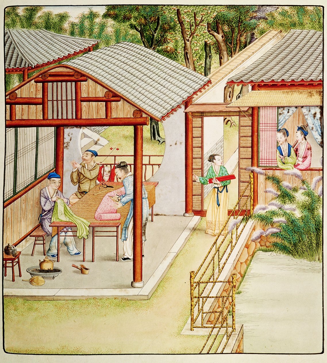 Kinesisk sömmerska butik av Chinese School