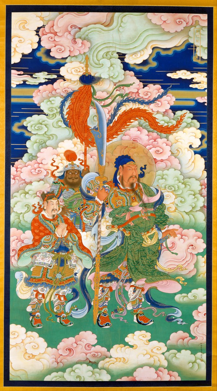 Kejsar Guan, hängande rulle, ca 1700 av Chinese School
