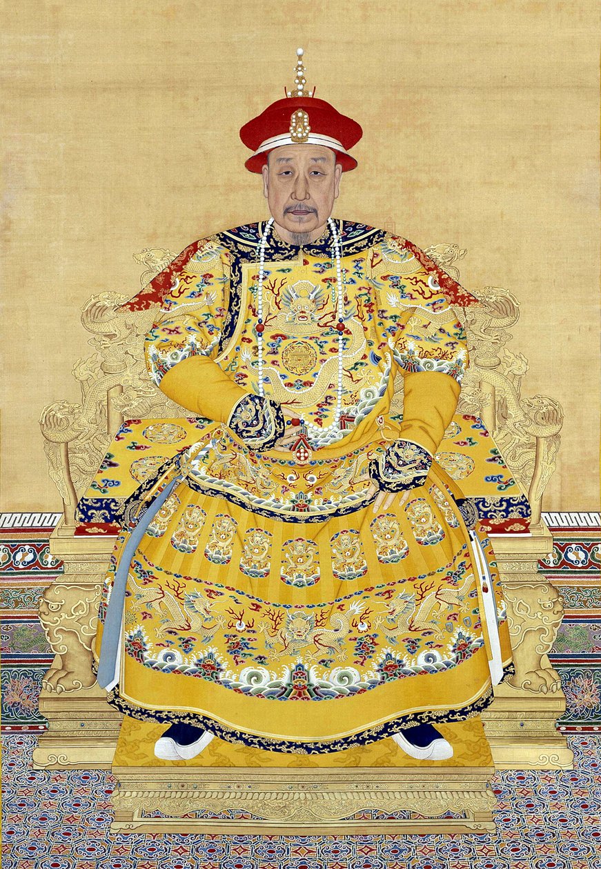 Kejsar Qianlong i ålderdom (1711-1799) av Chinese School