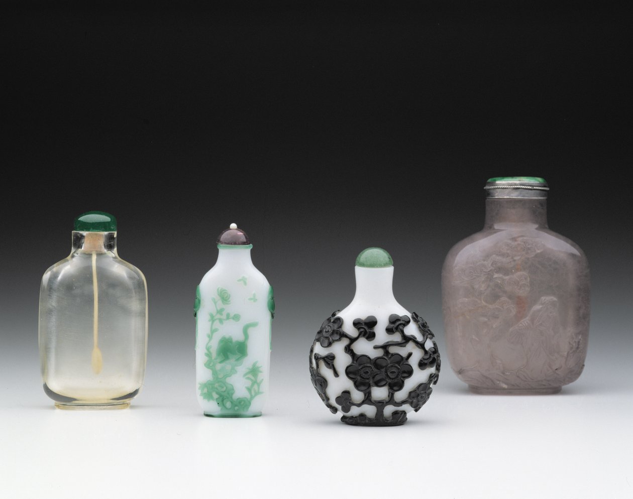 Grupp av snusdosor, kinesiska, 18:e-19:e (glas) av Chinese School