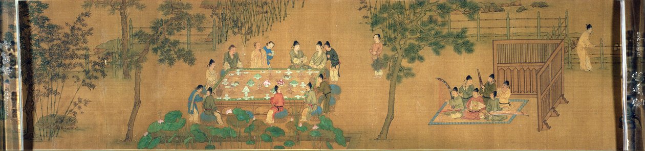 Scholars" samlas i en bambuträdgård av Chinese School
