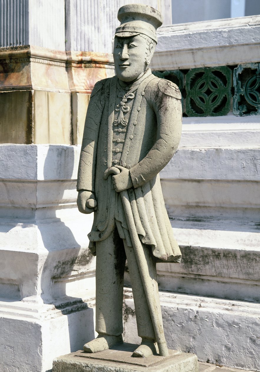 Staty av en europeisk soldat av Chinese School