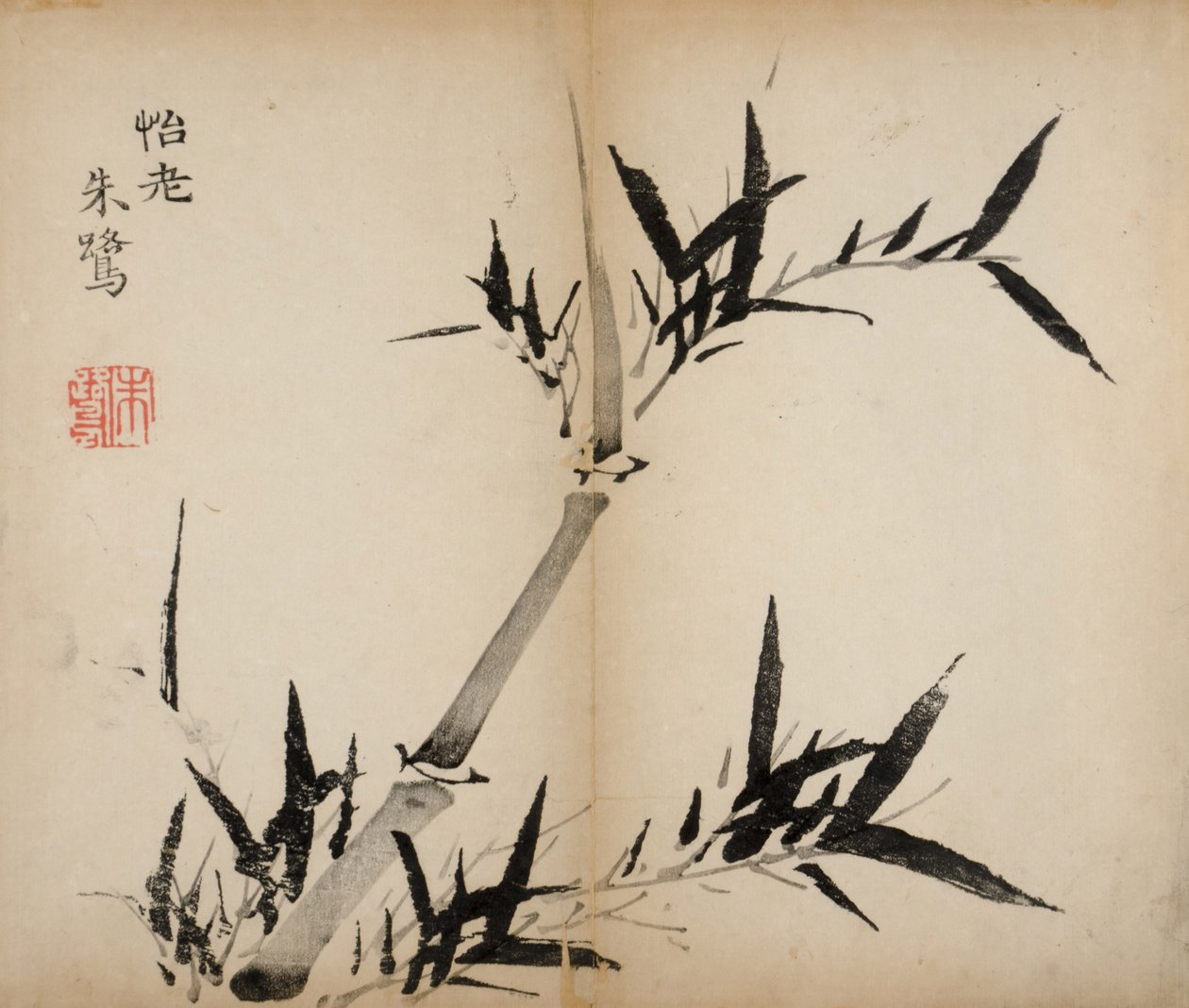 Tio Bamboo Studio Prints, 1643 (träblock) av Chinese School