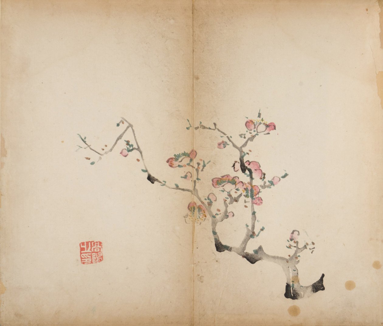 Tio Bamboo Studio Prints, 1643 (träblock) av Chinese School
