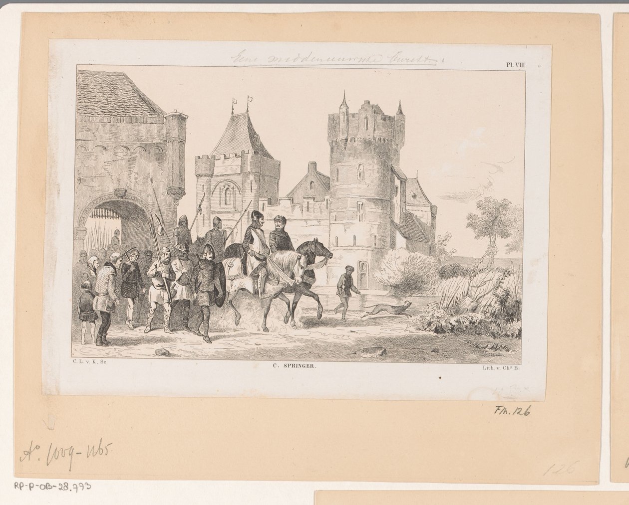 En medeltida fästning, 1000-talet av Christiaan Lodewijk van Kesteren