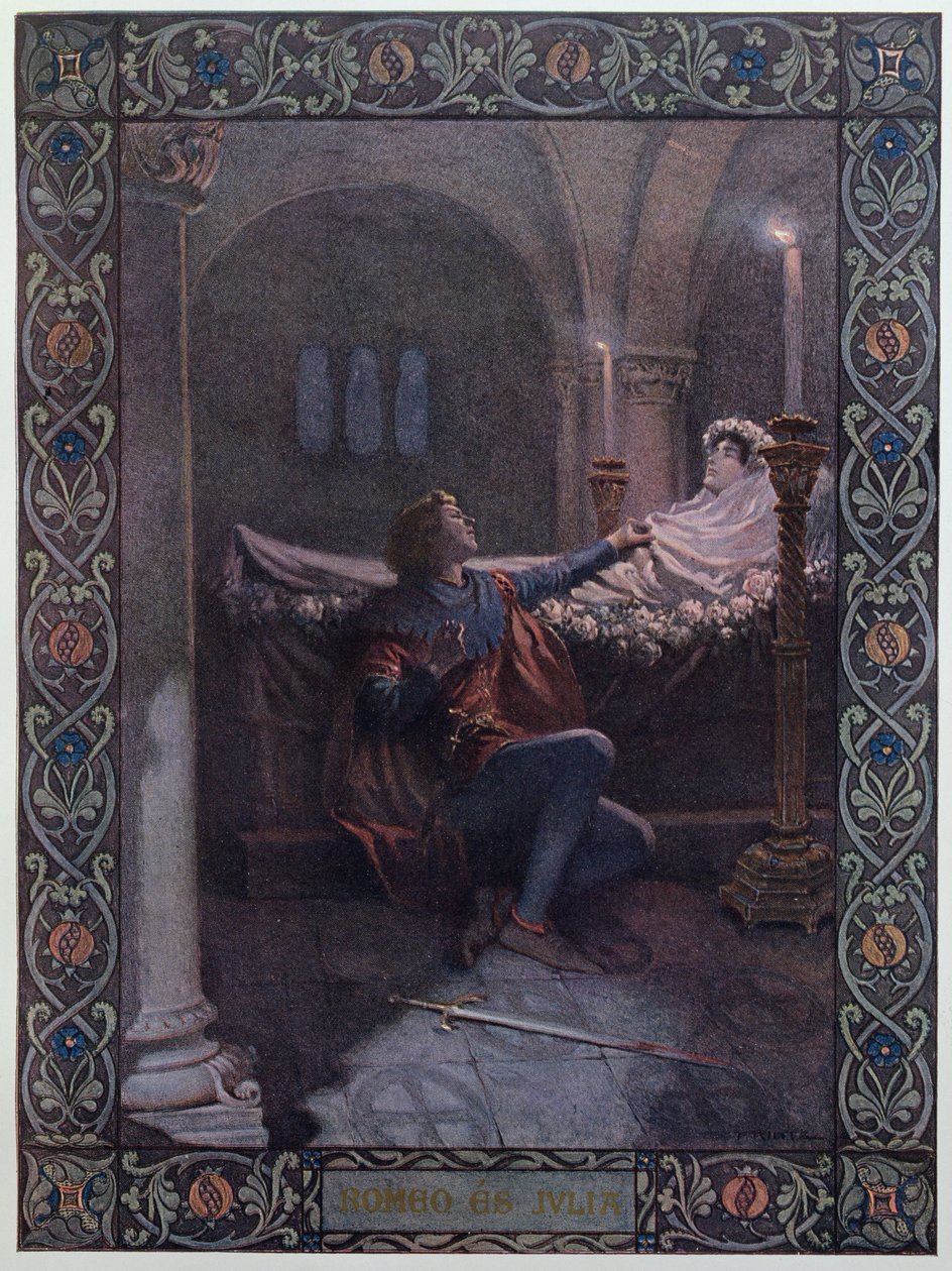 Romeo och Julia, ca 1900 av Christian August Printz